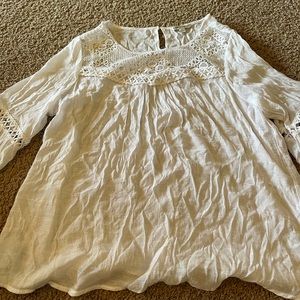 XL Counterparts White Boho Blouse